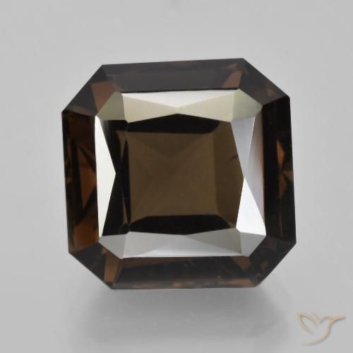 9.19ct Naturel Bleu foncé Quartz fumé, Taille émeraude, VVS-VS