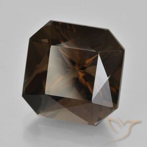 Quartz fumé Marron ambré naturelle Octogone / coupe Émeraude, 10.05 ct, VVS