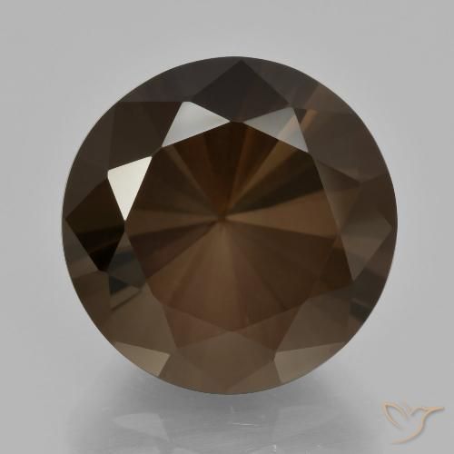 10.19ct Naturel Marron foncé Quartz fumé, Tour, VVS