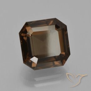 Quartz fumé Brun caryer naturelle Octogone / coupe Émeraude, 5.10 ct, VS