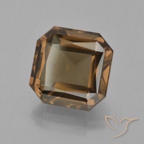 Quartz fumé Brun moyen-foncé naturelle Octogone / coupe Émeraude, 7.15 ct, VVS-VS