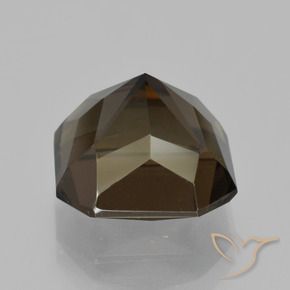 Quartz fumé Brun rougeâtre naturelle Octogone / coupe Émeraude, 5.51 ct, VVS-VS