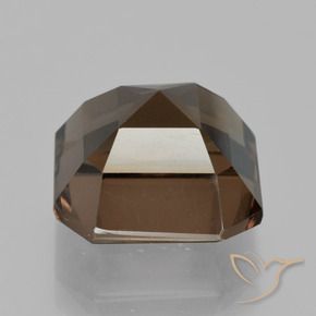 Quartz fumé Brun rougeâtre naturelle Octogone / coupe Émeraude, 6.42 ct, VVS-VS