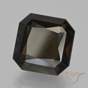 Quartz fumé Brun chocolat naturelle Octogone / coupe Émeraude, 6.26 ct, VS