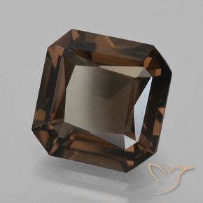 Quartz fumé Brun caryer naturelle Octogone / coupe Émeraude, 5.33 ct, VS
