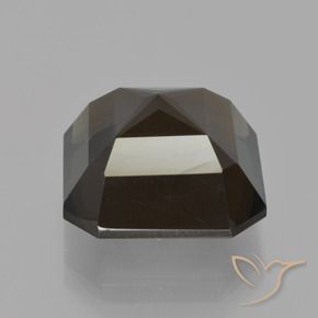 Quartz fumé Marron foncé naturelle Octogone / coupe Émeraude, 10.74 ct, VVS-VS