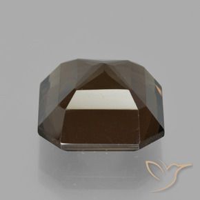 Quartz fumé Marron foncé naturelle Octogone / coupe Émeraude, 10.26 ct, VS