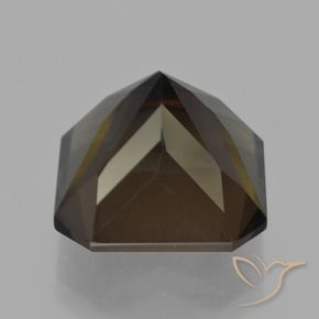 Quartz fumé Marron foncé naturelle Octogone / coupe Émeraude, 12.34 ct, VS