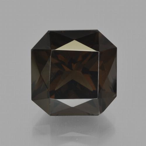 Quartz fumé Brun naturelle Taille émeraude, 8.94 ct, VVS-VS