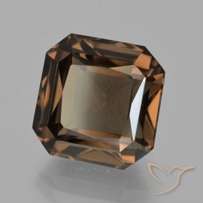 Quartz fumé Brun naturelle Octogone / coupe Émeraude, 7.63 ct, VS
