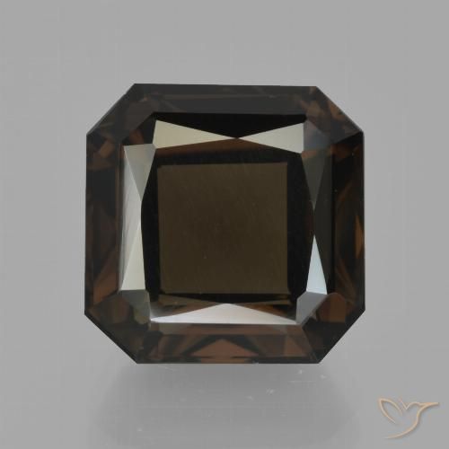 9.35ct Naturel Bleu foncé Quartz fumé, Taille émeraude, VVS-VS