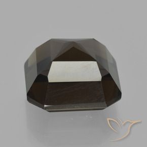 Quartz fumé Bleu foncé naturelle Octogone / coupe Émeraude, 9.35 ct, VVS-VS