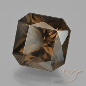 Quartz fumé Brun naturelle Octogone / coupe Émeraude, 10.48 ct, VVS-VS