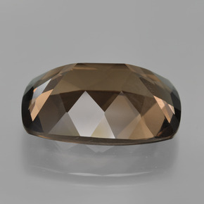 Quartz fumé marron naturelle coupe coussin, 16,28 ct, VVS