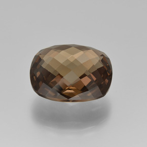 Quartz fumé Marron ambré naturelle Coupe coussin, 13.13 ct, VVS