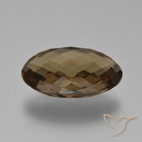 Quartz fumé Marron ambré naturelle ovale, 14.03 ct, VVS
