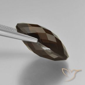 Quartz fumé Brun chocolat naturelle ovale, 15.80 ct, VVS