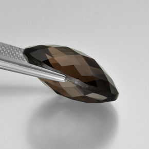 Quartz fumé Marron foncé naturelle Coupe ovale, 16.26 ct, VVS-VS