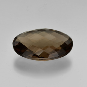 Quartz fumé marron naturelle coupe ovale, 13,09 ct, VVS