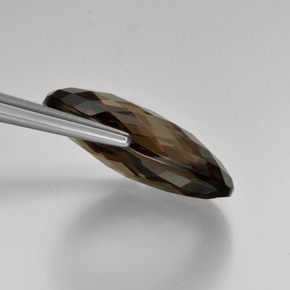 Quartz fumé marron naturelle coupe ovale, 13,09 ct, VVS