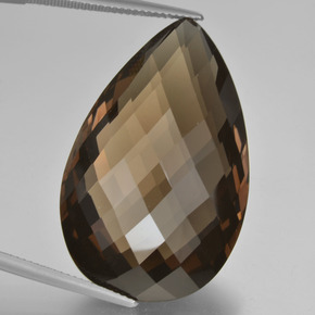 Quartz fumé marron naturelle en forme de poire, 50,44 ct, VVS