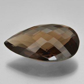 Quartz fumé marron naturelle en forme de poire, 50,44 ct, VVS