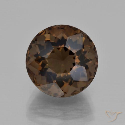 6.10ct Naturel Marron ambré Quartz fumé, Tour, VS