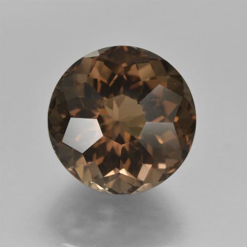 Quartz fumé marron naturelle coupe roude, 8,79 ct, VS