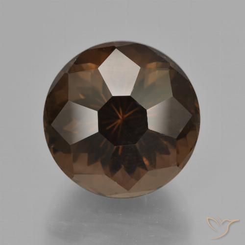 10.25ct Naturel Marron ambré Quartz fumé, Tour, VVS-VS