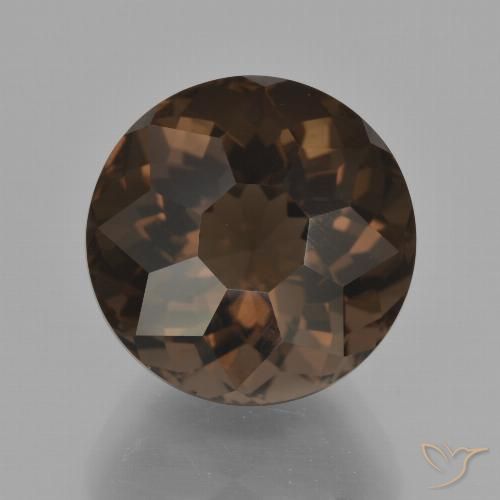 10.75ct Naturel Brun caryer Quartz fumé, Tour, VVS-VS