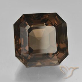 Quartz fumé Brun moyen naturelle Octogone / coupe Émeraude, 12.31 ct, VVS