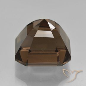 Quartz fumé Brun moyen naturelle Octogone / coupe Émeraude, 12.31 ct, VVS