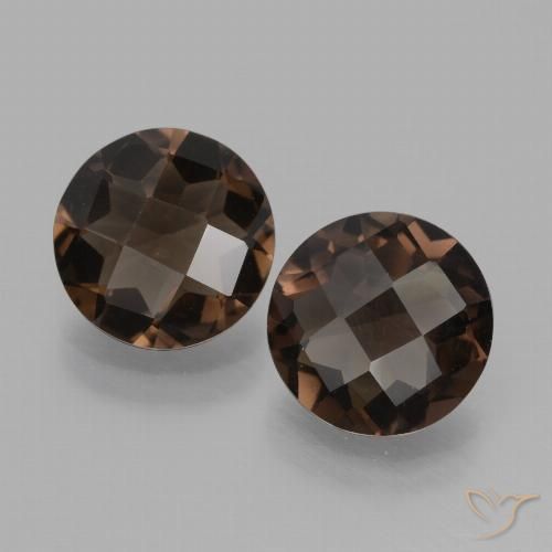 3.02ctw Naturel Bleu foncé Quartz fumé, Tour, VS