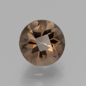 Quartz fumé marron naturelle coupe roude, 1,98 ct, VS