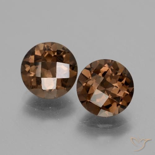 3.53ctw Naturel Brun moyen Quartz fumé, Tour, VS