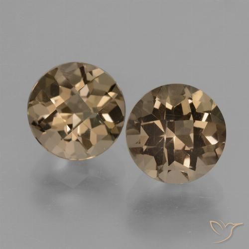 3.53ctw Naturel Brun moyen-léger Quartz fumé, Tour, VS