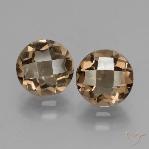 3.34ctw Naturel Marron chaud Quartz fumé, Tour, VS