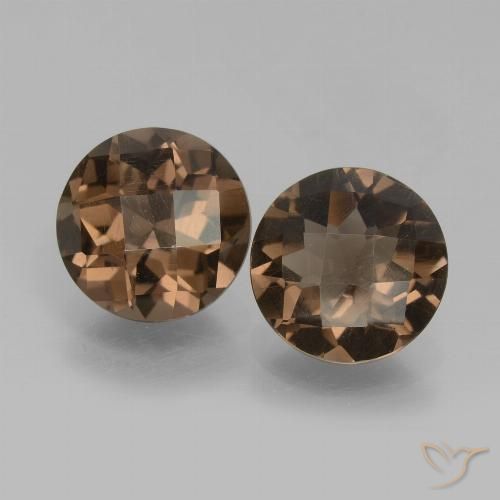 3.21ctw Naturel Brun pain d'épices Quartz fumé, Tour, VS