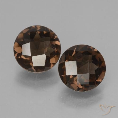 Achetez naturel 3.22ct Brun caryer Quartz fumé gems, Coupe roude, En provenance Brésil chez GemSelect. En stock, livraison internationale!