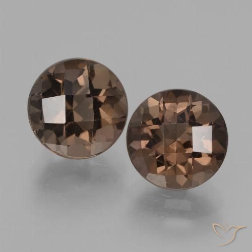 3.84ctw Naturel Brun moyen Quartz fumé, Tour, VVS-VS