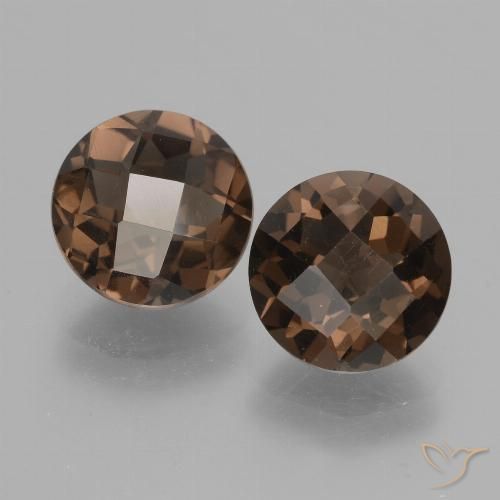 3.58ctw Naturel Brun caryer Quartz fumé, Tour, VS