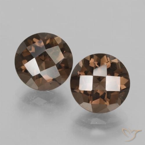 3.68ctw Naturel Brun moyen Quartz fumé, Tour, VS