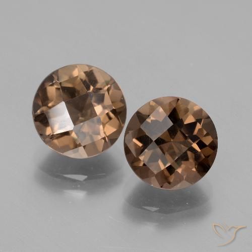 Achetez naturel 3.88ct Brun caryer Quartz fumé gems, Coupe roude, En provenance Brésil chez GemSelect. En stock, livraison internationale!