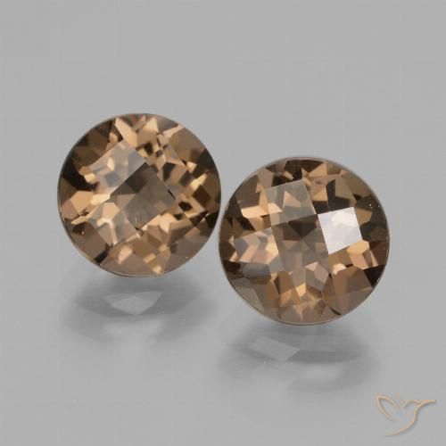 3.63ctw Naturel Brun moyen Quartz fumé, Tour, VS