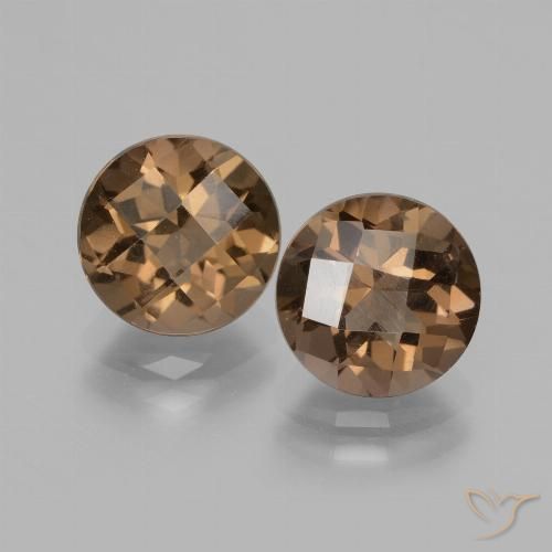 3.78ctw Naturel Brun chocolat Quartz fumé, Tour, VS