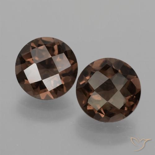 3.57ctw Naturel Brun moyen Quartz fumé, Tour, VS