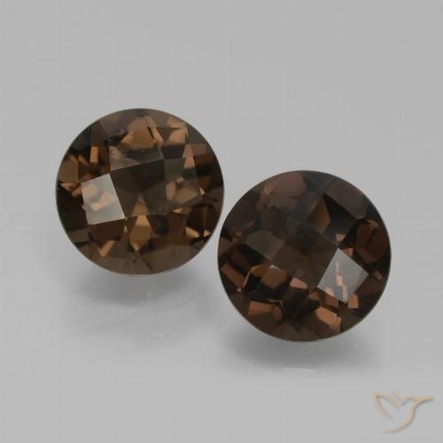 3.62ctw Naturel Bleu foncé Quartz fumé, Tour, VS