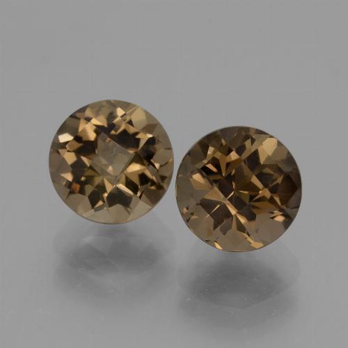 Achetez naturel 4,14ct marron quartz fumé gems, coupe roude, en provenance brésil chez gemselect. en stock, livraison internationale!