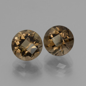 Achetez naturel 4,14ct marron quartz fumé gems, coupe roude, en provenance brésil chez gemselect. en stock, livraison internationale!