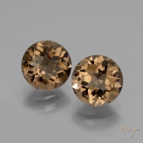 3.59ctw Naturel Brun chocolat Quartz fumé, Tour, VS
